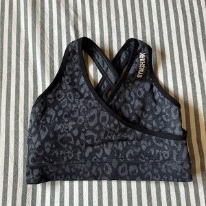 Gymshark Charcoal Leopard Sports Bra